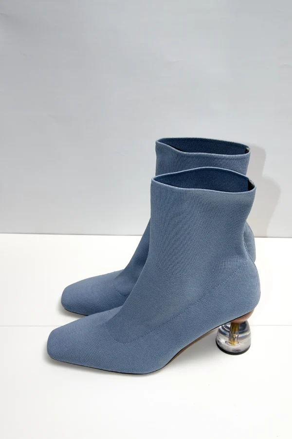 Uterque Light Blue Sock Booties - Image 3