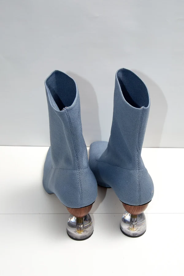 Uterque Light Blue Sock Booties - Image 4