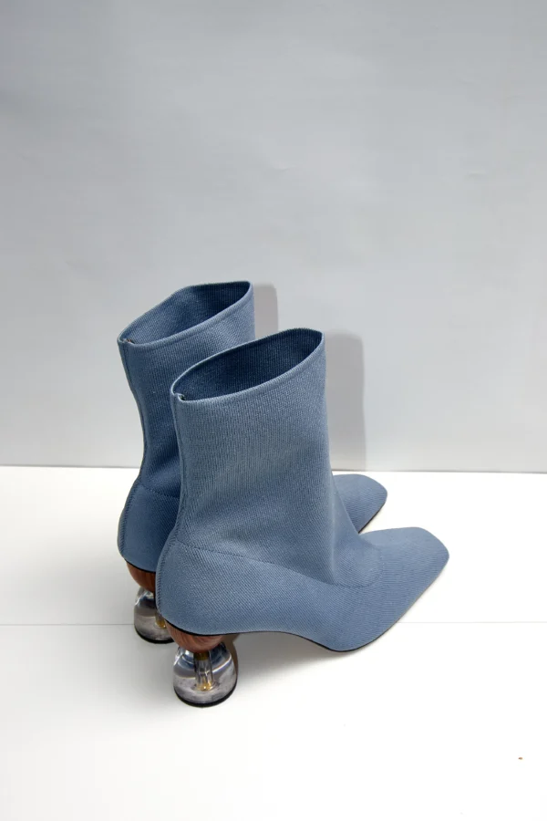 Uterque Light Blue Sock Booties - Image 5