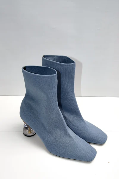 Uterque Light Blue Sock Booties