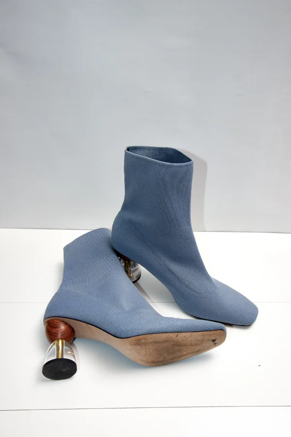 Uterque Light Blue Sock Booties - Image 6