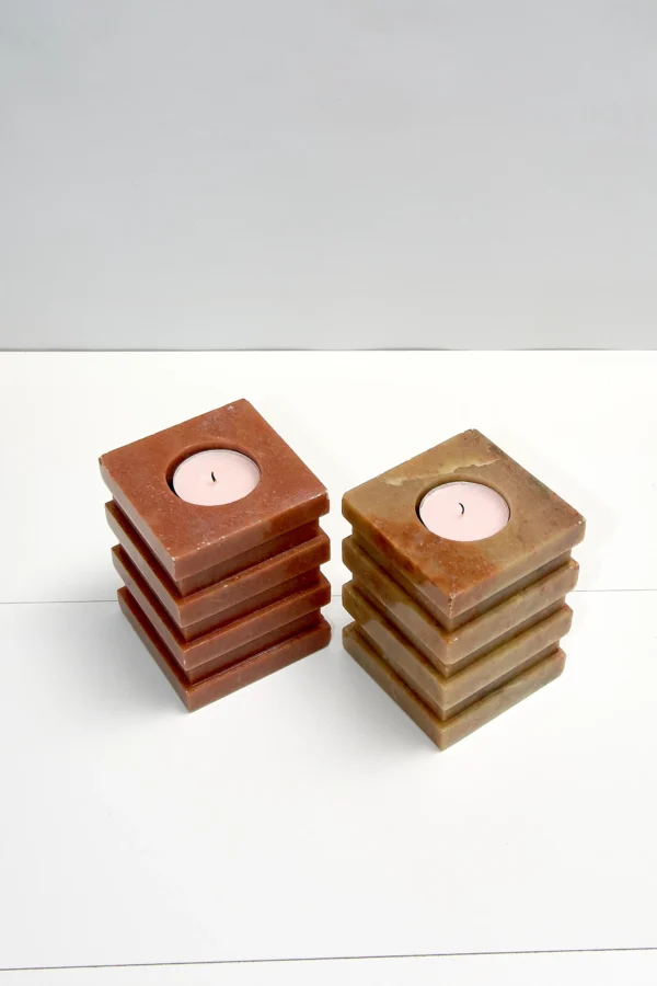 Stone Candle Holders Pair - Image 6