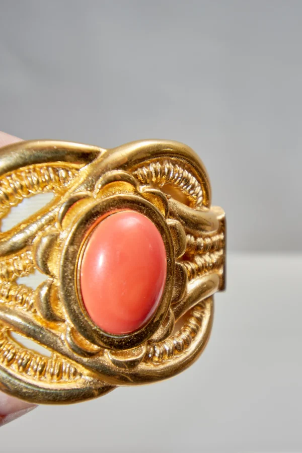 Escada Gold and Ivory Cuff Bracelet - Image 4
