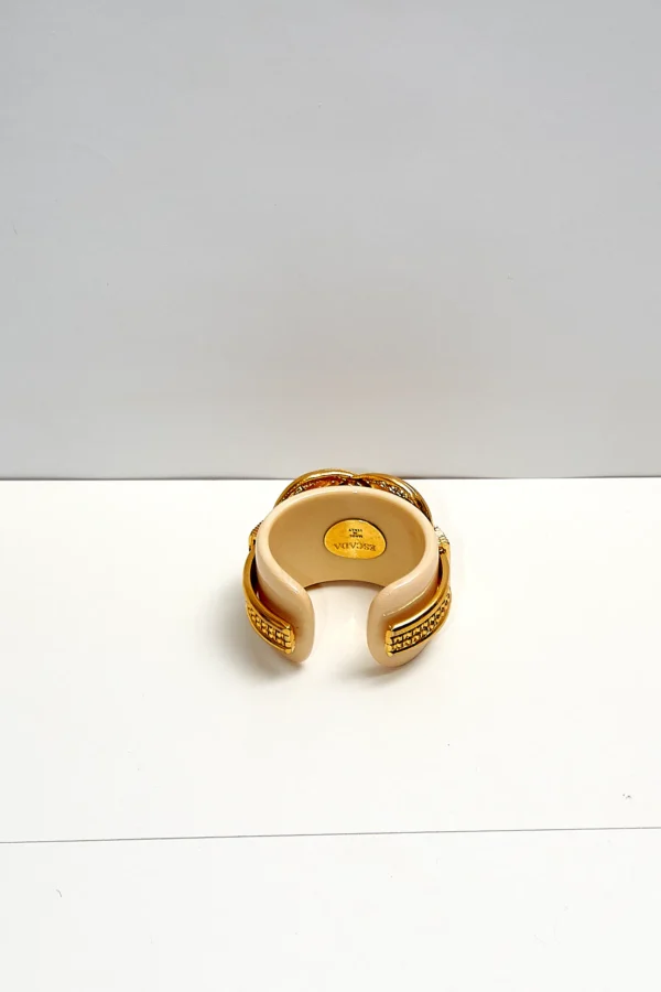 Escada Gold and Ivory Cuff Bracelet - Image 6