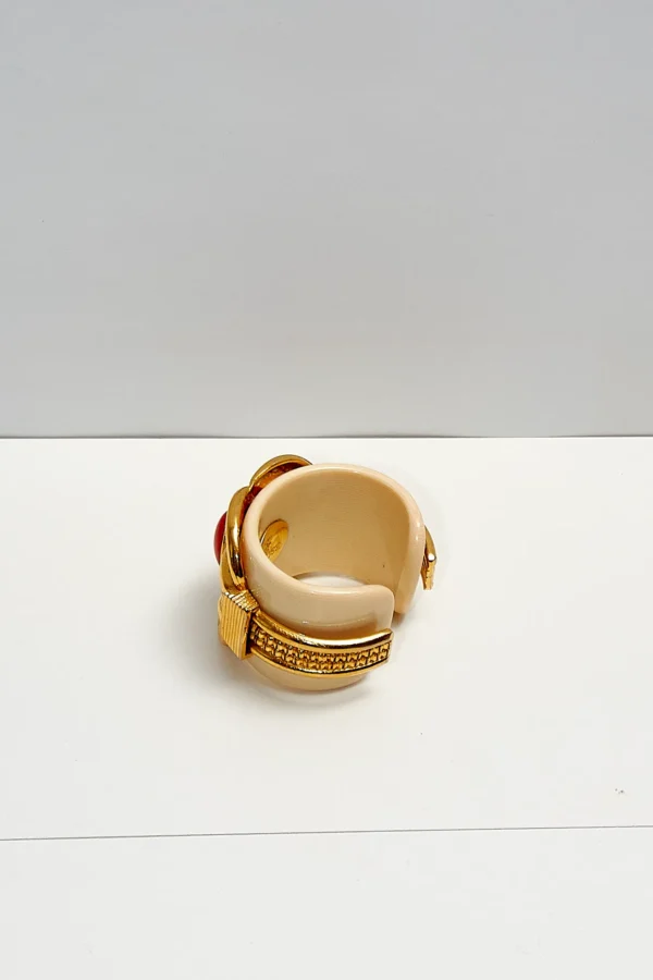 Escada Gold and Ivory Cuff Bracelet - Image 7