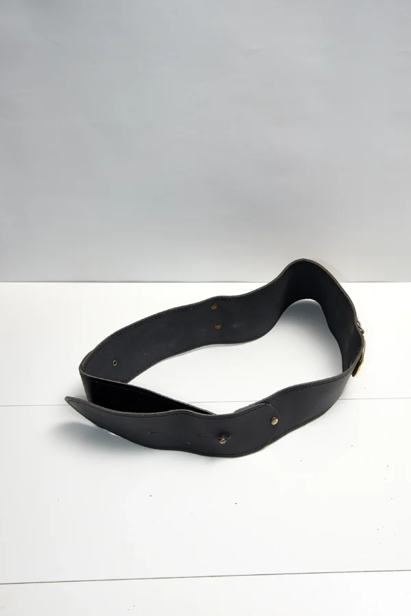 Vintage Belt with Gold Tone Medallion Chains - Image 3