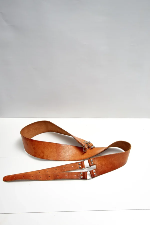 Vintage Leather Weightlifting Belt - Image 2