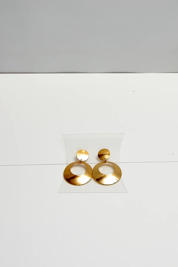 Vintage Gold Tone Dangle Earrings - Image 2