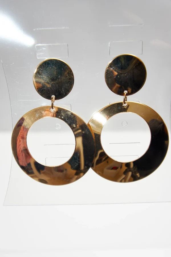 Vintage Gold Tone Dangle Earrings - Image 3