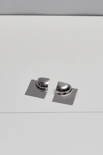 COS Embossed Square Earrings