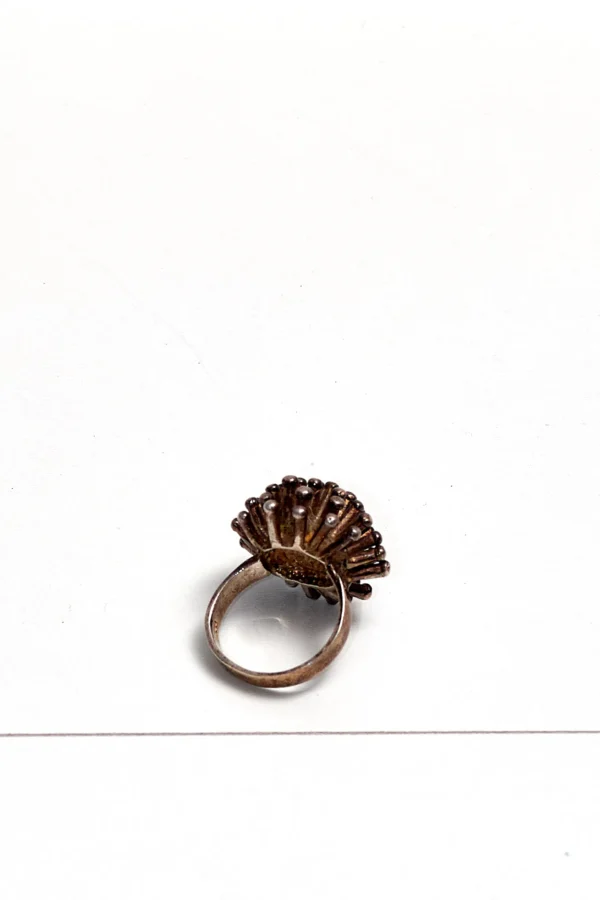Vintage Sterling Silver Dandelion Ring - Image 2