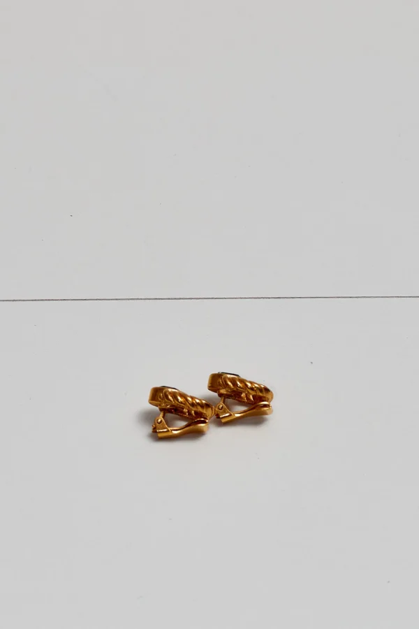 Lanvin Vintage Gold Plated Clip-On Earrings - Image 4