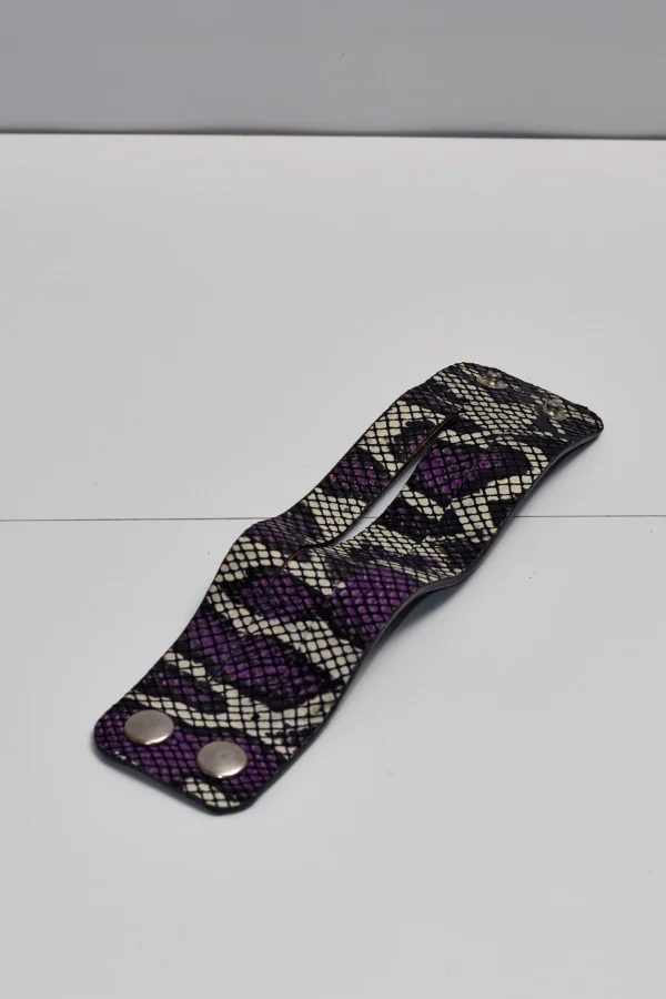 Leather Bracelet with Staples - Image 4