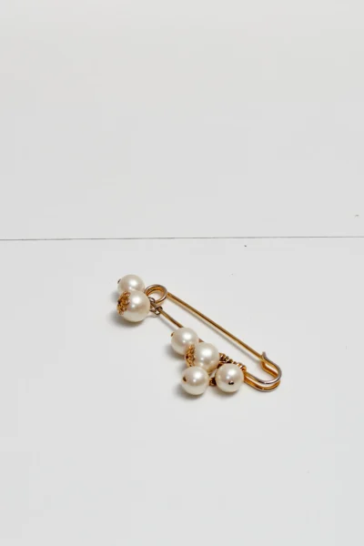 Faux Pearl Brooch