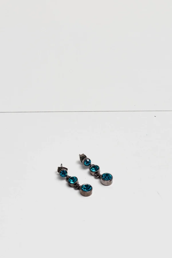 Vintage Threesome Rhinestone Earrings