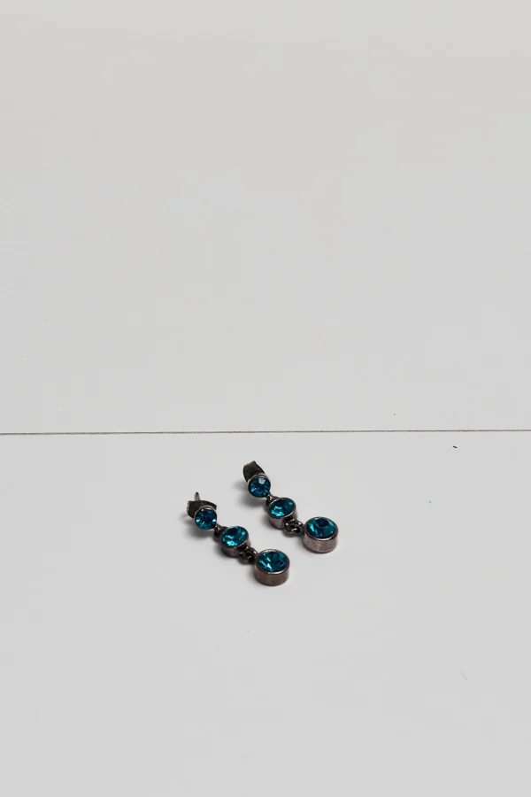 Vintage Threesome Rhinestone Earrings - Image 3