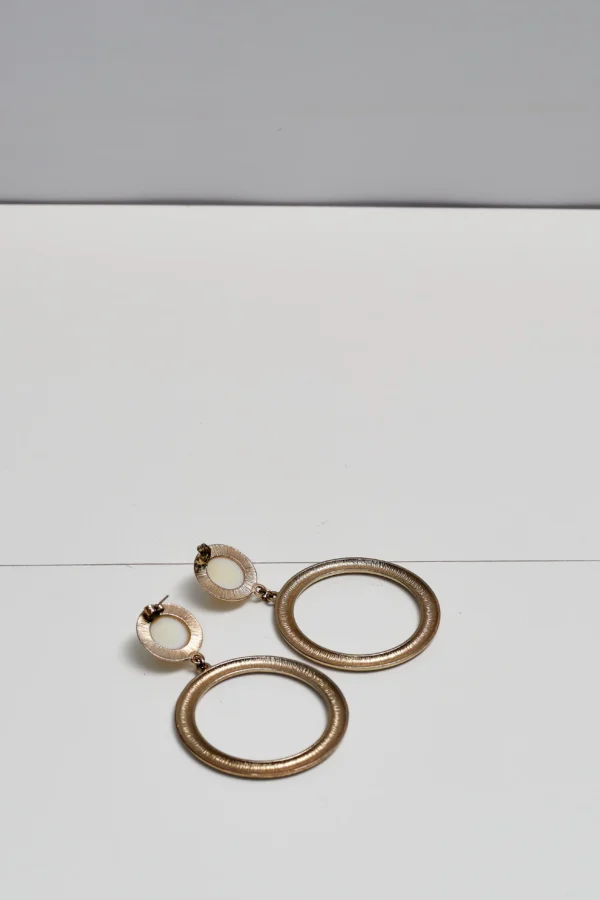 Pearl Hoop Earrings - Image 2