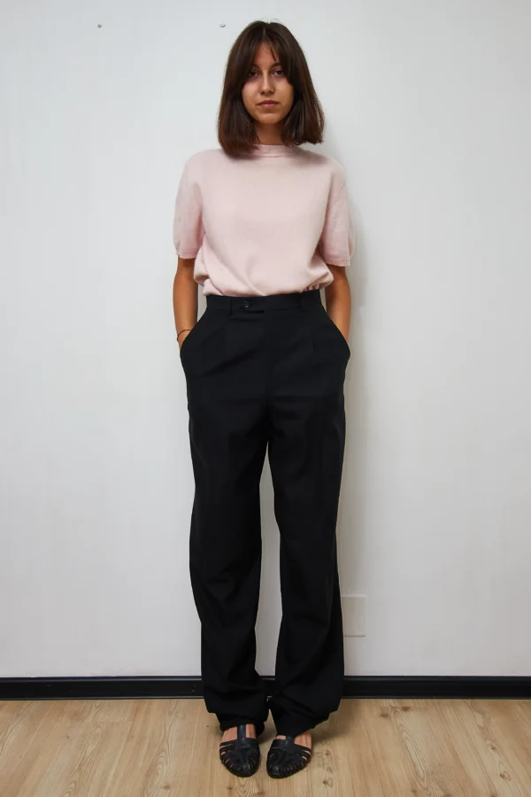 Vintage Wool Pants in Black - Image 2