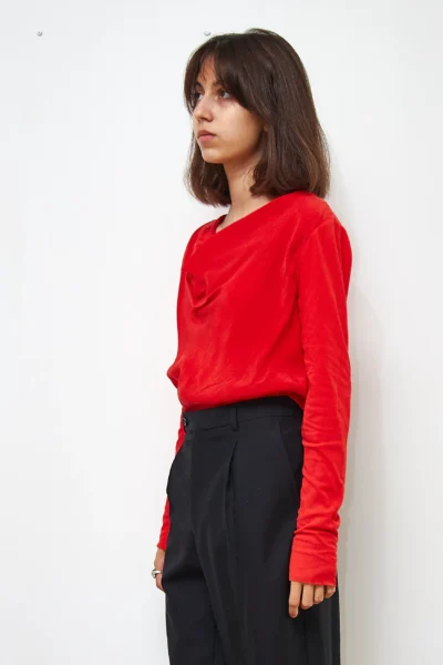 COS Red Blouse