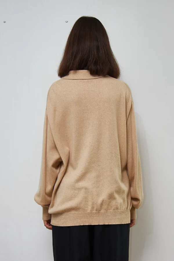 Christian Berg Polo Silk Cashmere Sweater Beige - Image 3