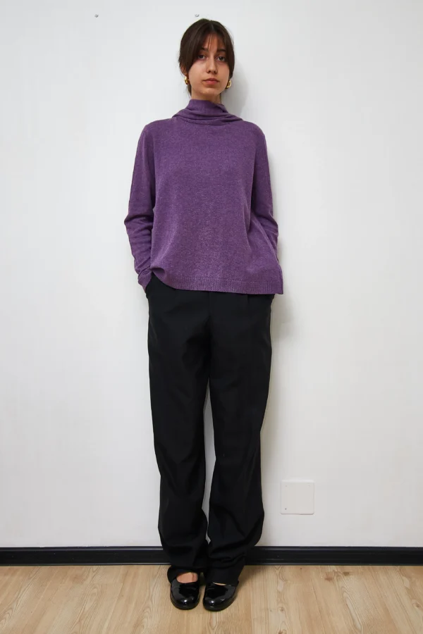 Wool Cardigan Mauve - Image 5