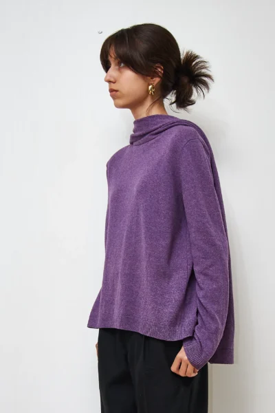 Wool Cardigan Mauve