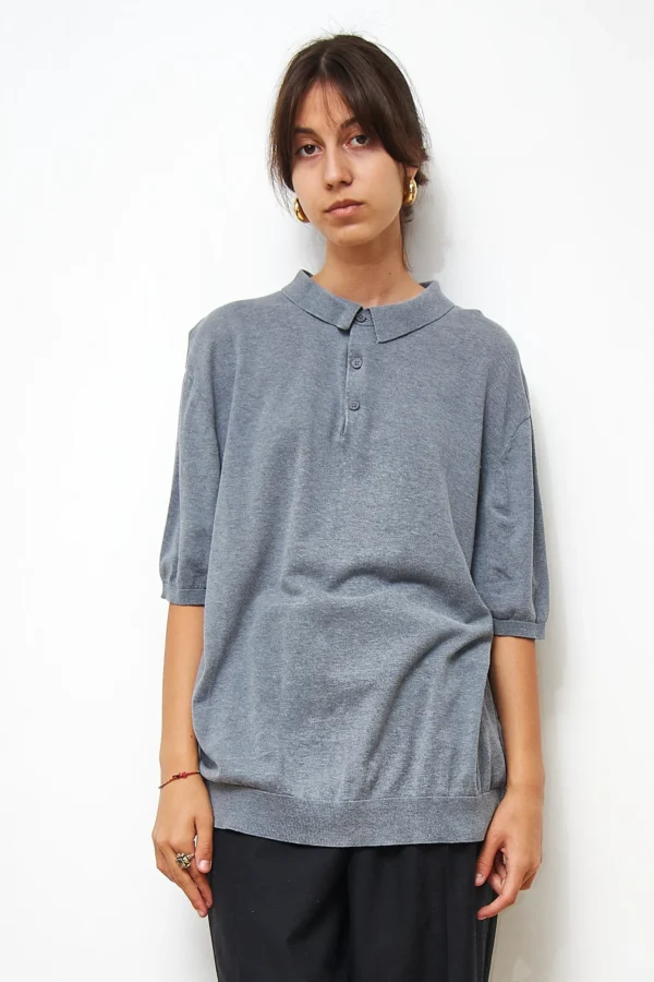 Silkblend COS Relaxed-fit Knit Polo Shirt - Image 2