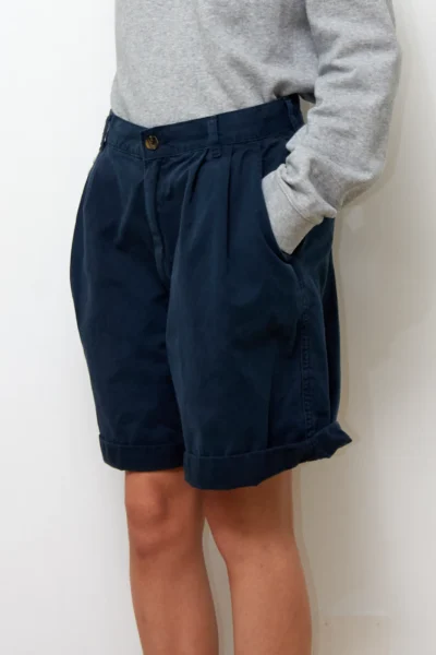 Vintage Navy Cotton Shorts