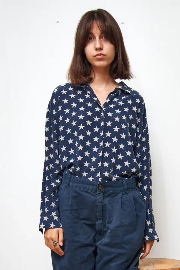 Silk Vintage Shirt Stars - Image 3
