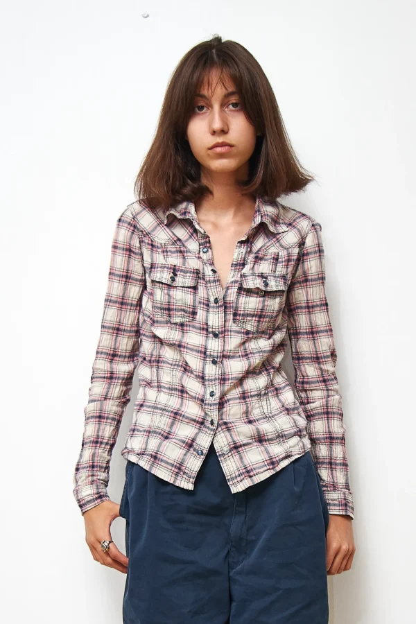 Cotton Plaid Shirt - Image 4