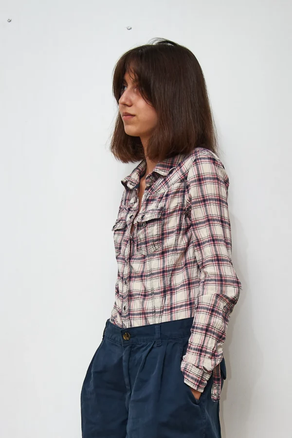 Cotton Plaid Shirt - Image 5