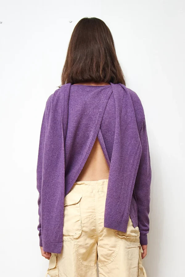 Wool Cardigan Mauve - Image 2
