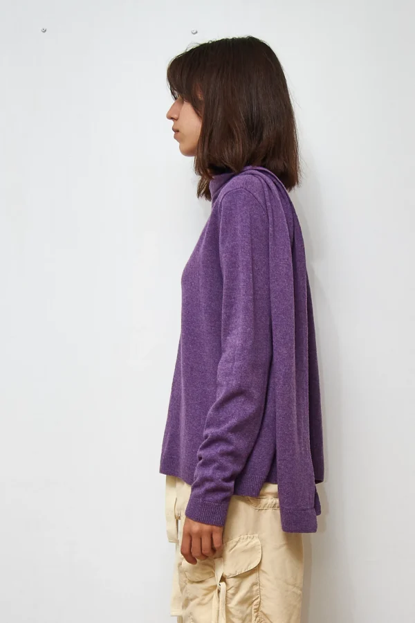 Wool Cardigan Mauve - Image 3