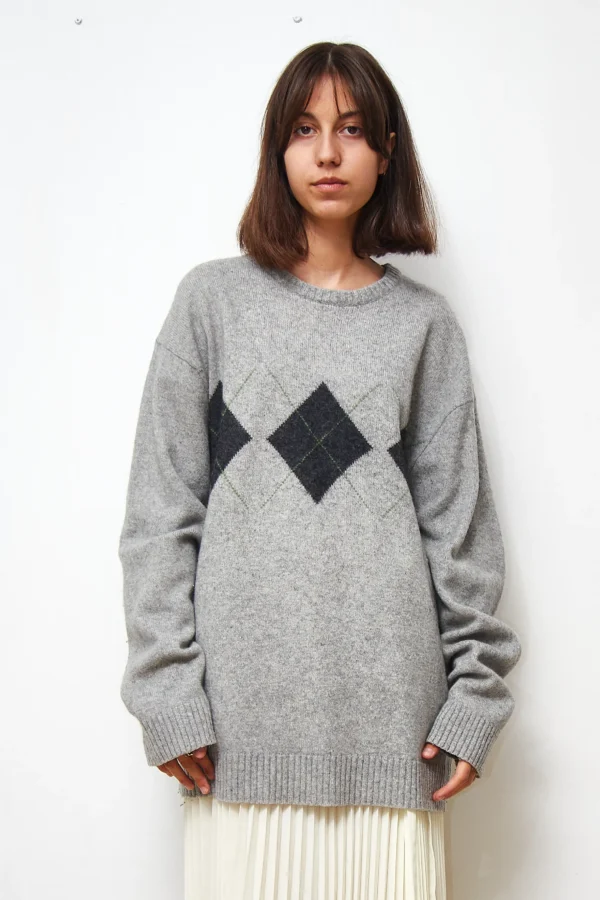 Lambswool Vintage Grey Sweater - Image 2