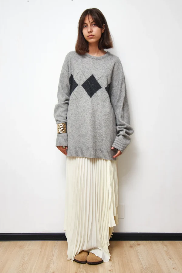 Lambswool Vintage Grey Sweater - Image 3