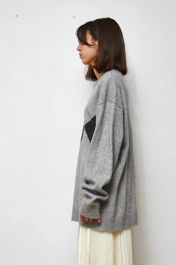 Lambswool Vintage Grey Sweater - Image 4