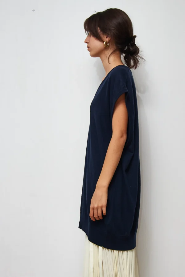 Vintage Wool Vest in Navy - Image 3