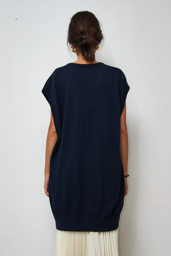 Vintage Wool Vest in Navy - Image 4