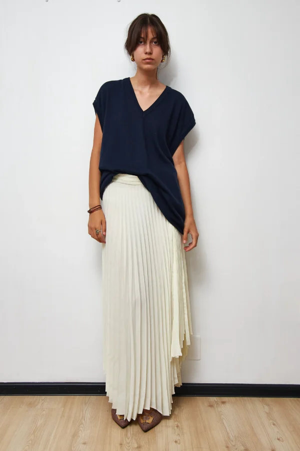 Vintage Wool Vest in Navy - Image 5