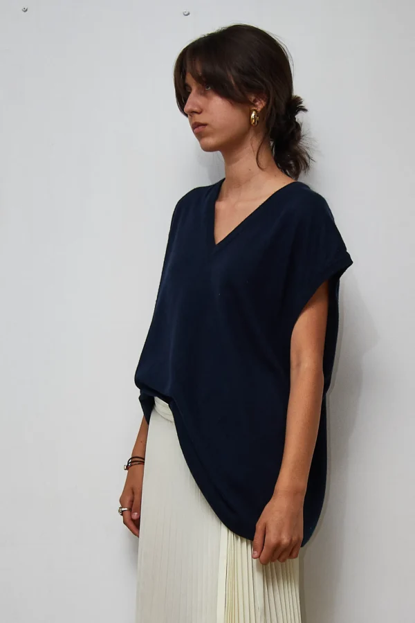 Vintage Wool Vest in Navy