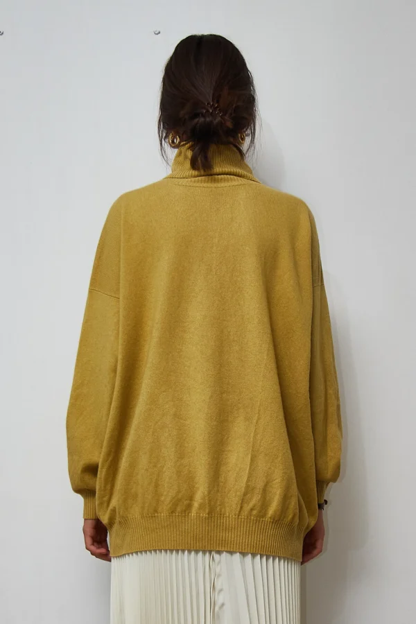 Vintage Cashmere Turtleneck Mustard - Image 4