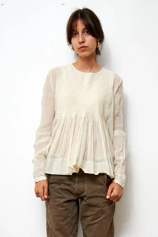 Silk Blend Shirt Egshell - Image 2