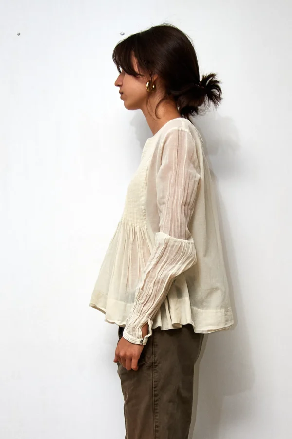 Silk Blend Shirt Egshell - Image 3