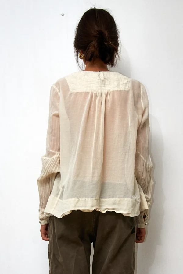 Silk Blend Shirt Egshell - Image 4