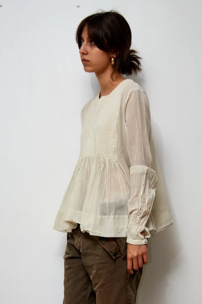 Silk Blend Shirt Egshell