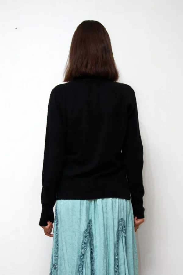 Cashmere Black Turtleneck - Image 3