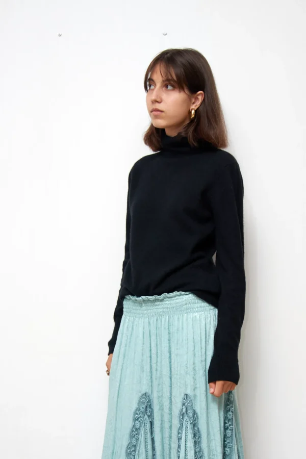 Cashmere Black Turtleneck - Image 4