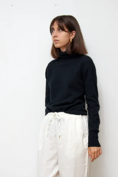 Cashmere Black Turtleneck