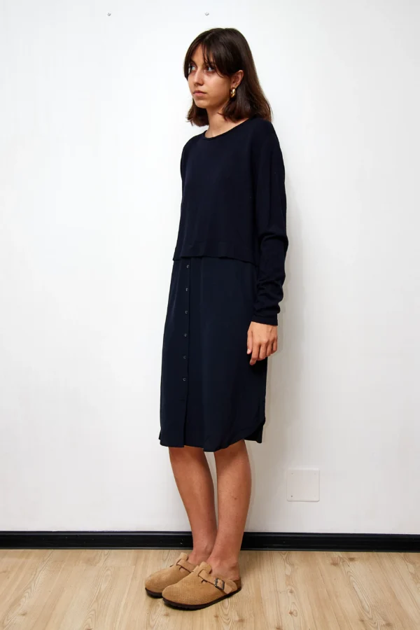 COS Duo Dress Navy - Image 4