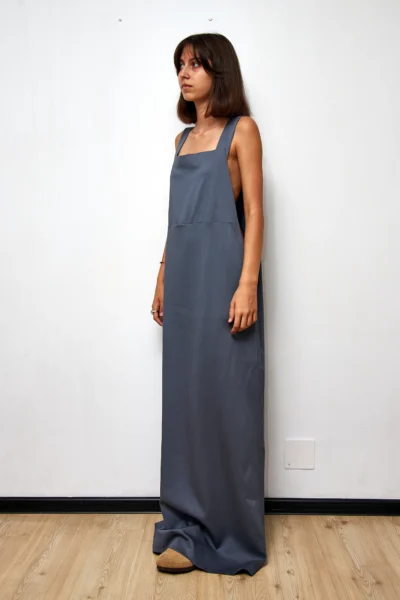 Grey Long Cotton Dress
